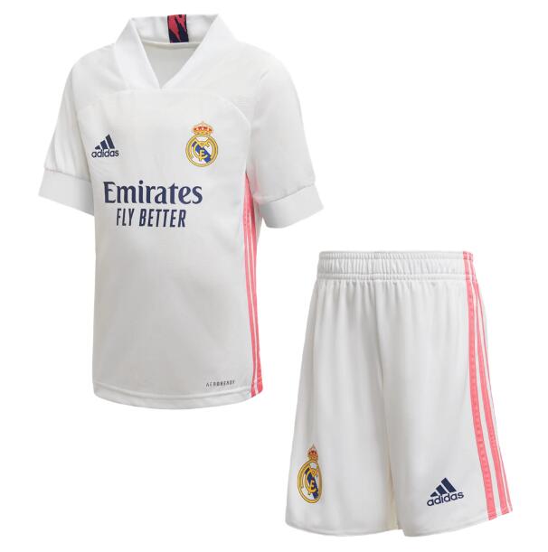 Real Madrid Kids Home Soccer Kits Shirt With Shorts 2020/21